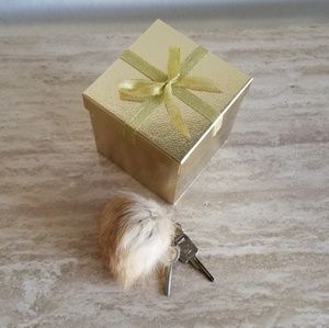 💯Real Fox Fur Puff Keychain 🦊